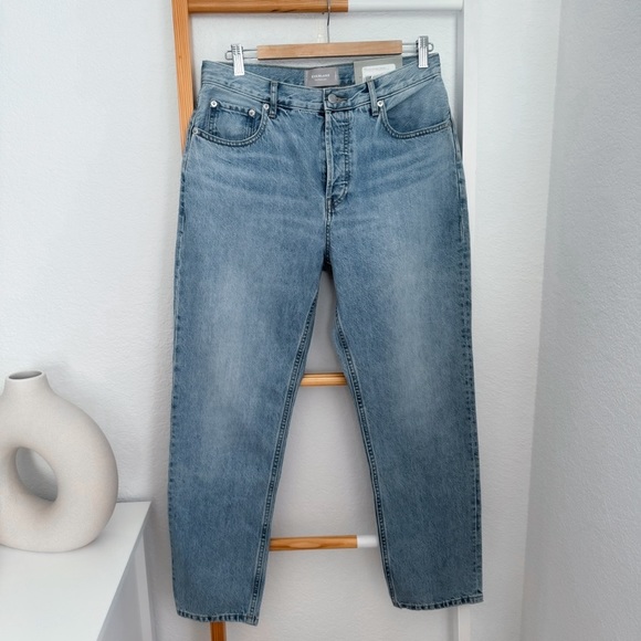 Everlane The ’90s Cheeky Jean Straight Leg Vintage Mid Blue High Waisted 30 NEW - Picture 2 of 14